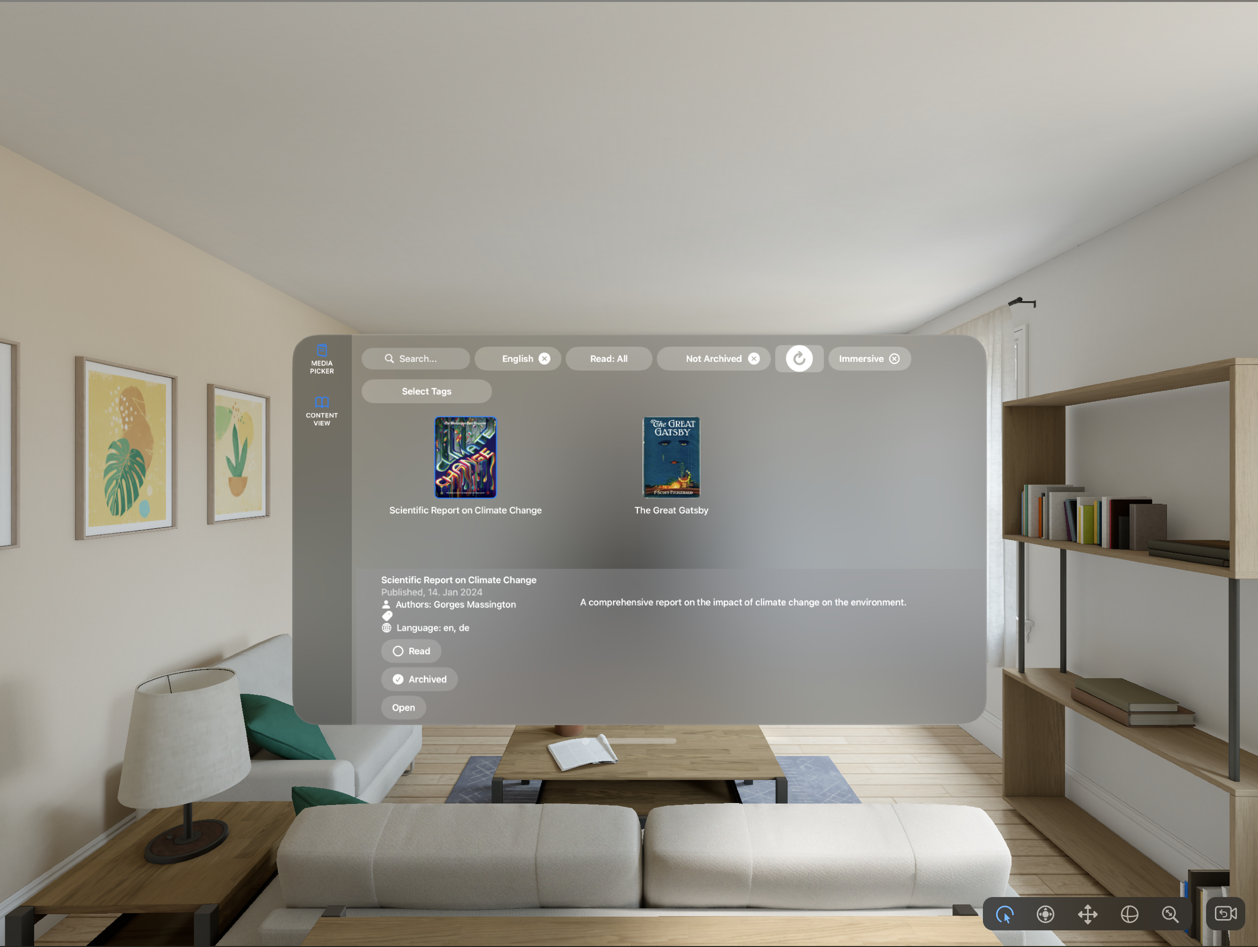 Apple Vision Pro - Media Viewer XR