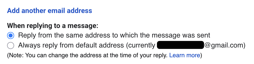 Send email as configuration
