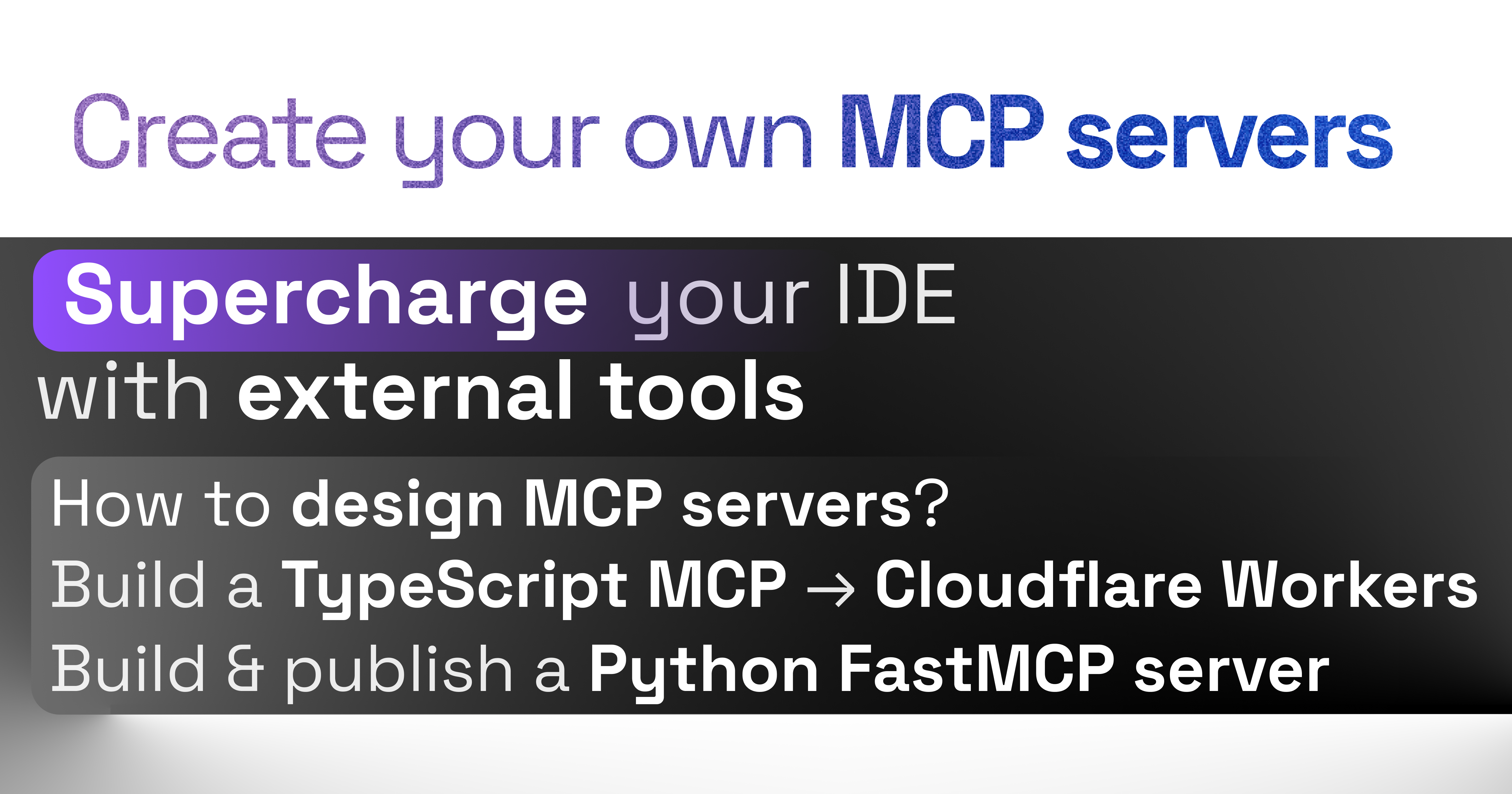 Create your own MCP servers